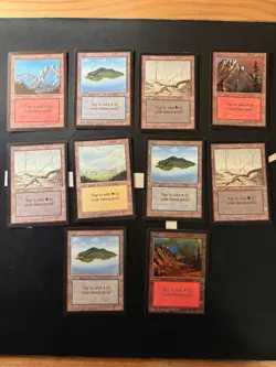 Beta MTG Package. 10 Basic Lands. Most are NM, some NM+ - Image 1