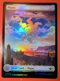 MTG: MAGIC - PLAINS - OTJ, #0272, FOIL COMMON, NM, FULL ART, UNPLAYED - Image 1