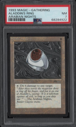 1x MTG Aladdin's Ring Arabian Nights PSA 7 - Magic the Gathering - Image 1