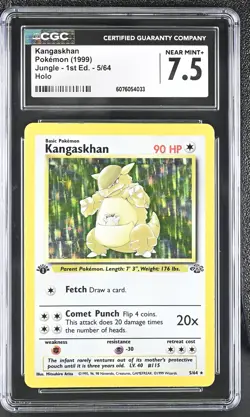 CGC 7.5 Kangaskhan 1999 Jungle 1st Edition 5/64 Holo Pokemon Card - Image 1
