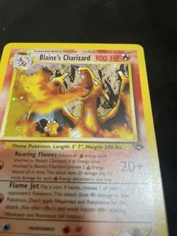 Blaine's Charizard 2/132 Gym Unlimited Edition Holo Vintage Pokemon Near mint - Image 3