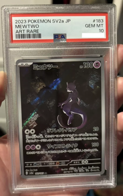 PSA 10 Gem Mint Mewtwo Japanese 2023 Pokemon SV2a JP Art Rare S&V 151 183/165 - Image 1
