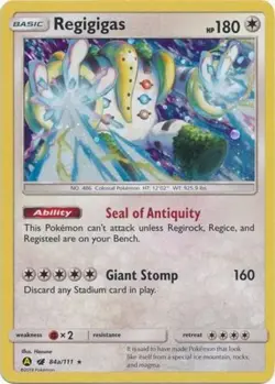 Lightly Played Regigigas - 84a/111 - Alternate Art Promo Pokemon Alternate Art P - Image 1