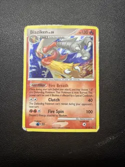 Blaziken (Reverse Holo) 3/127 - Platinum Pokemon TCG 2009 - DAMAGED - Image 1