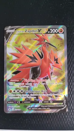 Galarian Zapdos V 173/198 - Full Art Rare - Pokemon TCG Chilling Reign NM - Image 1