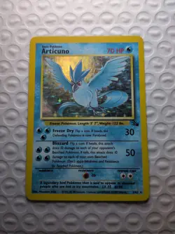 Pokemon TCG Articuno Fossil 2/62 Holo Unlimited Holo Rare 1999 Vintage WOTC MP - Image 1