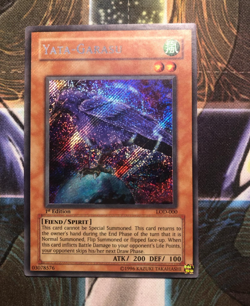 *** YATA-GARASU *** 1ST EDITION SECRET RARE (MP) LOD-000 YUGIOH! - Image 1
