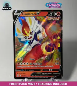 Cinderace V 044/264 Ultra Rare Pokemon TCG Fusion Strike Card MINT SHIPPED TODAY - Image 1