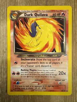 Dark Quilava - 39/105 - Pokemon Neo Destiny Unlimited Rare Card WOTC NM - Image 1