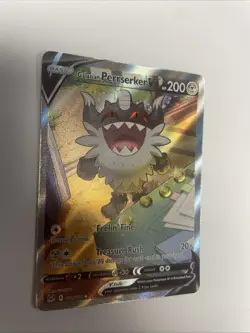 Galarian Perrserker v Alternate Full Art Holo Card 184/196 Swsh11:Lost Origin NM - Image 2