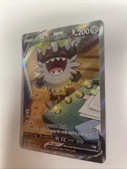 Galarian Perrserker v Alternate Full Art Holo Card 184/196 Swsh11:Lost Origin NM - Image 3