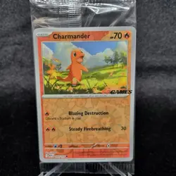 Pokemon Charmander 004/165 151 eb Games Reverse Holo Card Promo Sealed - Image 1