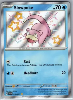 Slowpoke 116/091 SV: Paldean Fates - Pokemon Card - NM - Image 1