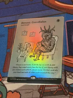 MTG Foil Demonic Consultation Secret Lair Encyclopedia of Magic Unplayed - Image 1