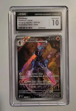 Pokemon TCG - Surging Sparks: Ceruledge (197/191)-Illustration Rare- Gem Mint 10 - Image 1