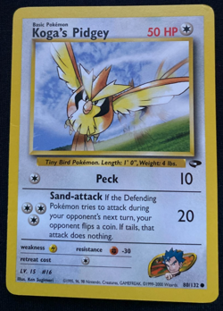 Pokemon TCG Koga's Pidgey Gym Challenge 80/132 Regular LP - Image 1