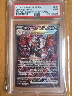 2024 Pokemon SV Paldean Fates PAF EN Charizard ex #234/091 PSA 9 SIR - Image 1