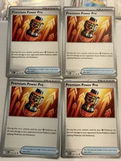 (4) PLAYSET Premium Power Pro 124/132 Mega Evolution Regular Pokemon TCG ME01 - Image 1