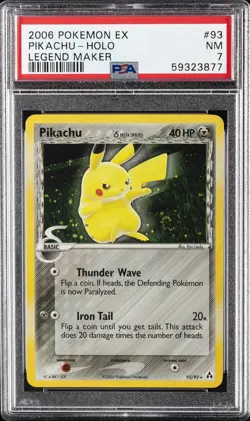 2006 POKEMON EX LEGEND MAKER #93 PIKACHU-HOLO PSA 7 - Image 1