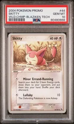 2004 Pokemon Promo World Championship Skitty #44 PSA 10 GEM MINT Vintage Card - Image 1