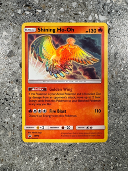Pokemon TCG Cards Shining Ho-Oh SM70 Black Star Promo Holo LP-MP - Image 1