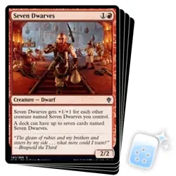 SEVEN DWARVES X4 Throne Of Eldraine ELD Magic MTG MINT CARD - Image 1