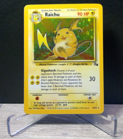 ⚡ Pokemon Raichu 14/62 Fossil Holo Rare 1999 WOTC Vintage LP/NM - Image 1