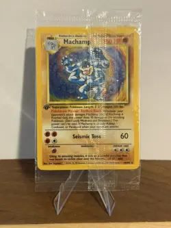 Pokemon TCG - Machamp - 8/102 - Holo 1st Edition - Sealed - Image 1