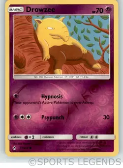 2019 pokemon Unbroken Bonds reverse holo Drowzee 71/214 - Image 1