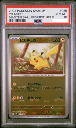 PSA 10 Pikachu 025/165 SV2a Master Ball Reverse Holo Pokemon Card 151 Japanese - Image 1