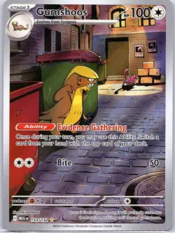 Gumshoos 153/132 ME01: Mega Evolution - Pokemon Card - NM - Image 1