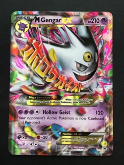 M Gengar EX XY166 Mega Pokemon TCG XY Black Star Promo Card Shiny - Image 1
