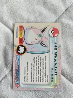 Wigglytuff #40 Topps TV Animation Edition Blue Label Pokemon Card - Image 2