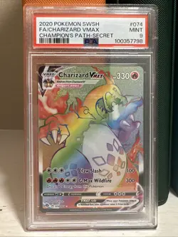 Pokemon TCG Charizard VMAX Champions Path Holo Card 074/073 Secret Rare - Image 1