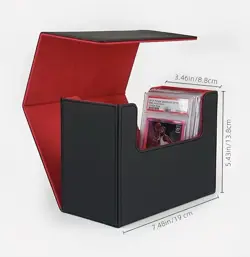GREY- Graded Card Deck Box , Card Storage Box Graded Slabs - Image 2