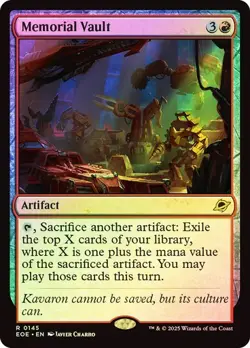 MTG - Memorial Vault - Foil - Edge of Eternities - Magic the Gathering - Image 1