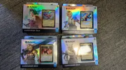 MAGIC THE GATHERING FINAL FANTASY COLLECTOR COMMANDER - FULL SET of 4 (Damaged) - Image 2