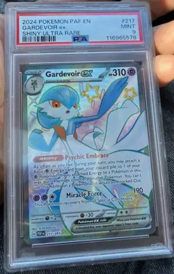 2024 Pokemon Paf En-paldean Fates 217 Gardevoir Ex Shiny Ultra Rare PSA 9 - Image 1