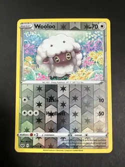 Wooloo - 153/202 - Sword & Shield Base Set - Reverse Holo - Pokemon TCG - Image 1