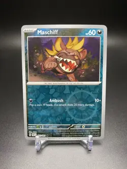 Pokemon Paldean Fates 062/091 Maschiff Reverse Holo Costco Error Pattern - Image 3