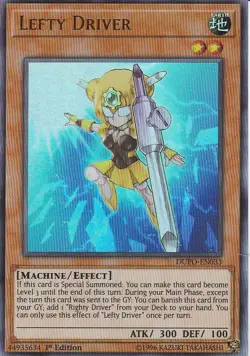 YUGIOH HOLO CARD LEFTY DRIVER DUPO-EN033 1ST EDITION - Image 1