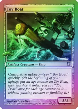 Toy Boat FOIL Unhinged NM Artifact Uncommon MAGIC THE GATHERING CARD ABUGames - Image 1