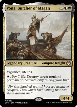 Vona, Butcher of Magan [The Lost Caverns of Ixalan Commander] Magic MTG - Image 1