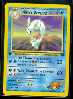 Pokemon MISTY'S DEWGONG 54/132 1st Edition Gym Challenge - NEAR MINT/MINT - Image 1