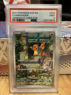 Pokemon Charmander Obsidian Flames SVP 2024 en 044 Promo PSA 9 - Image 1