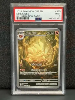 POKEMON OBF EN-OBSIDIAN FLAMES ILLUSTRATION RARE #199 NINETALES PSA 9 - Image 1