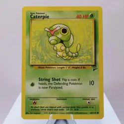 Pokemon TCG - Caterpie 68/130 Base Set 2 Common WOTC 1999 - PL Crease - Image 2