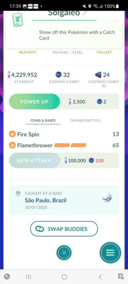 Pokemon Go Legendary Solgaleo ( Normal ) - Image 2