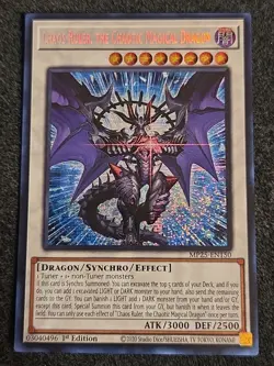Yugioh Chaos Ruler, the Chaotic Magical Dragon MP25-EN150 Prismatic Secret NM - Image 1