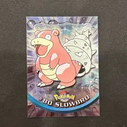 Topps Pokemon Card TV Series 2 Chrome Foil Blue Logo 1st Edition #80 Slowbro NM - Image 1